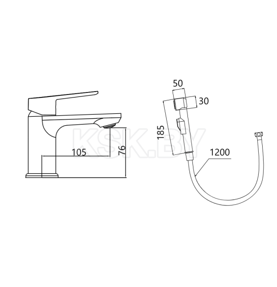 Смеситель с гигиен.душем Gross 6249285C Dyno (6249285C)