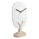 Часы настольные, натуральное дерево, размер  70 Х 300 Х 170 мм, цвет белый (90903005) 
