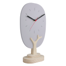 Часы настольные, натуральное дерево, размер  70 Х 300 Х 170 мм, цвет серый (90903006) 