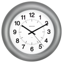 Часы настенные, модель 717, диаметр 300 мм, материал пластик, корпус серебро (71770211) 