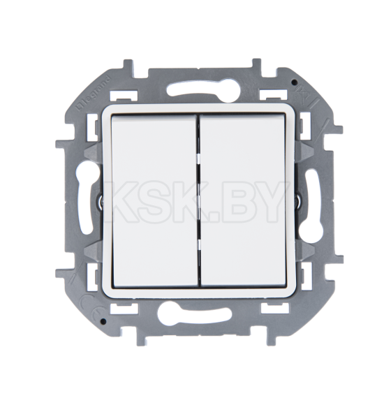 Переключатель на два направления двухклавишный белый INSPIRIA Legrand (673655) 
