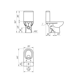 Унитаз напольный Cersanit Street Fusion New Clean S-KO-SFU011-3/5COn-S-DI 