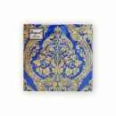 Салфетки декоративные 33 х 33 см, 3 слоя, (20 шт) "Royal (золото) на синем" Bouquet (37016) 