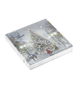Салфетки декоративные 33 х 33 см, 3 слоя, (20 шт) "Волшебная ночь" Home Collection Classic