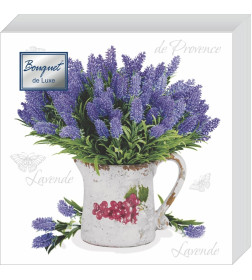 Салфетки декоративные 33 х 33 см, 3 слоя, (20 шт) "Лаванда" Art Bouquet