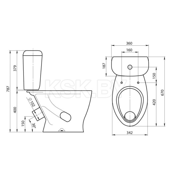 Унитаз напольный Santeri Воротынский бежевый  (Santeri) 