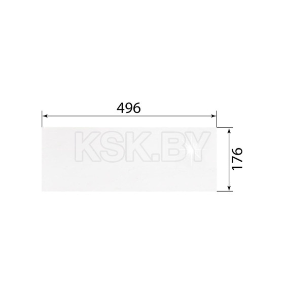 Заготовка щитовая мебельная 176х496 мм P100 белый глянец (P100) 