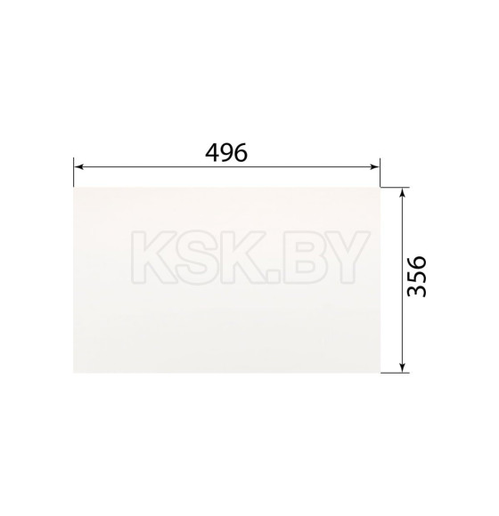 Заготовка щитовая мебельная 356х496 мм P001 белый мат (P001) 