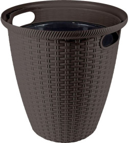 Кашпо 380 мм/30 л с внутренним горшком 16 л (горький шоколад) InGreen Rattan ING50030ВНГ