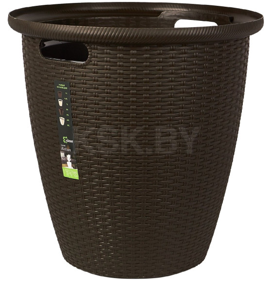 Кашпо напольное 470 мм/50 л с внутренним горшком 27 л (горький шоколад) Rattan InGreen ING6216ГШК (ING6216ГШК) 