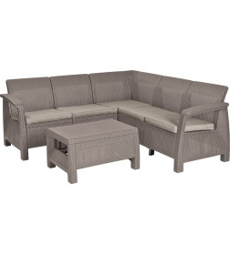 Набор мебели (скамья угловая, столик) СORFU II relax set CAPCNO-STD капучино