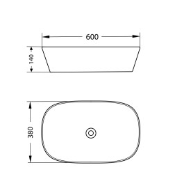 Умывальник Lauter 21393-60-YA (60x38, черный матовый)