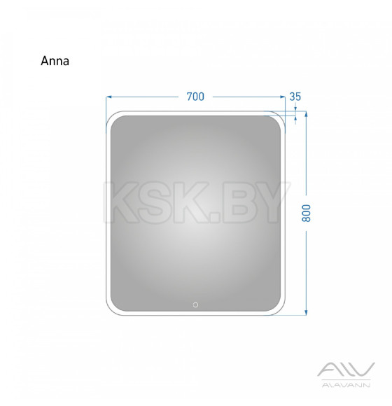 Зеркало с подсветкой Alavann Anna 70