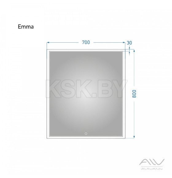 Зеркало с подсветкой Alavann Emma 70