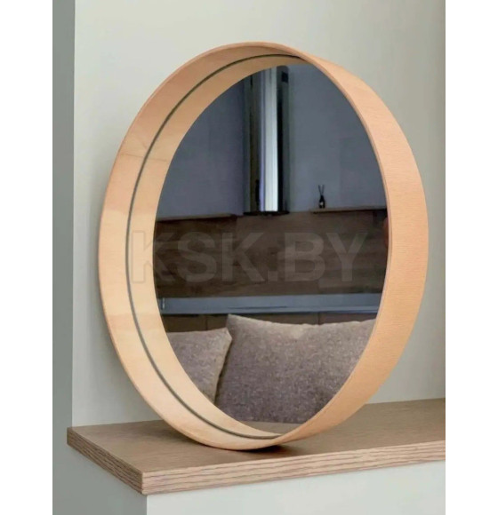 Зеркало круглое в раме 40 см дуб Loft Emze (LOFT.40.40.DUB) 