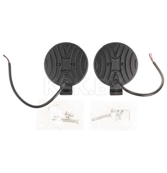 Фара светодиодная OFF ROAD 84*84(100)*17мм круглая 12V/24V 27W 6000К SKYWAY компл 2 шт 9 диодов (S07201096) 