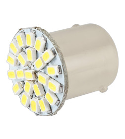 Автолампа диод S25 (P21W) 12V 22 SMD BA15s 1-конт Белая SKYWAY комп.2 шт