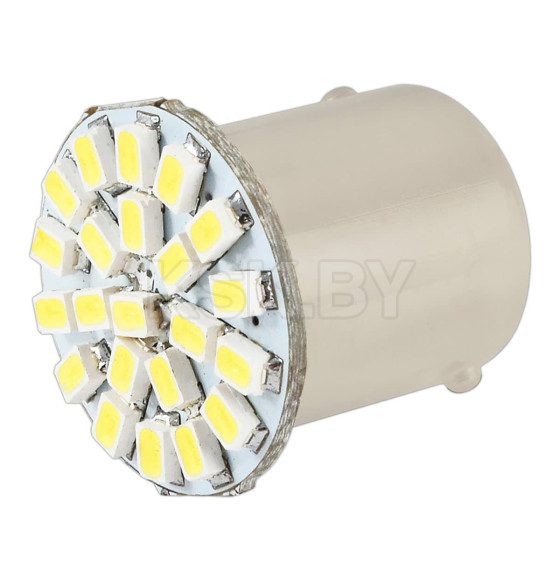 Автолампа диод S25 (P21W) 12V 22 SMD BA15s 1-конт Белая SKYWAY комп.2 шт (S08201051) 