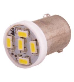 Автолампа диод T8,5 (T4W) 12V 5 SMD BA9s 1-конт Белая SKYWAY комп.10 шт габарит/стоп/салон/номер