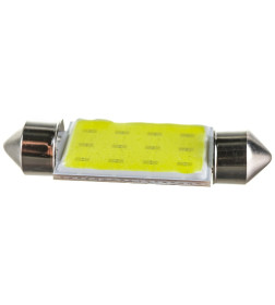 Автолампа диод T11 (C5W) 12V 1 COB 1-конт 39мм Белая SKYWAY салон/номер