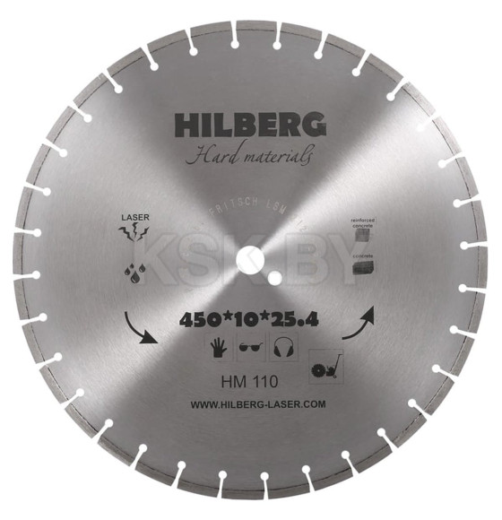 Диск алмазный 450х25.4 мм Hard Materials Лазер Hilberg HM110 (HM110) 