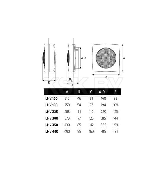 Вентилятор CATA LHV 190 (LHV 190) 