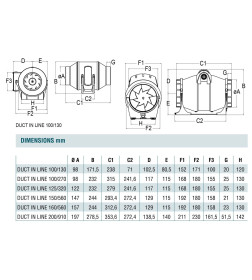 Вентилятор CATA DUCT IN-LINE 200/910