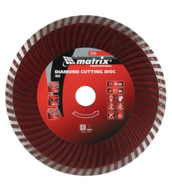 Диск алмазный 180х22,2 мм Turbo, сухая резка Matrix 73181