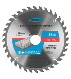 Диск пильный по дереву 190х36Tх30 мм Gross 73319
