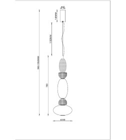 Светильник подвесной Divinare 5016/17 SP-20