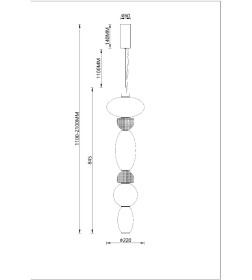 Светильник подвесной Divinare 5016/17 SP-36