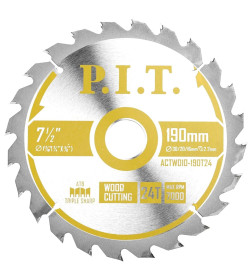 Диск пильный по дереву 190x24Tх30/20/16 мм P.I.T. ACTW10-190T24