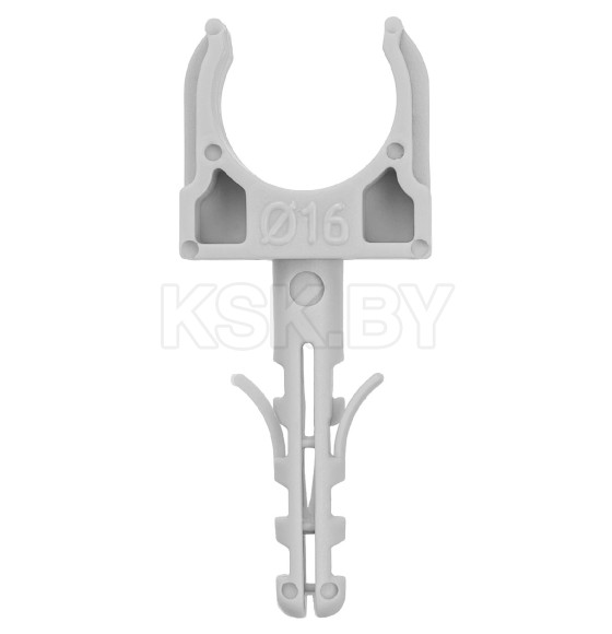 Крепеж- клипса для трубы d=16мм с дюбелем (уп.100шт) серая TDM (SQ0405-0091) 