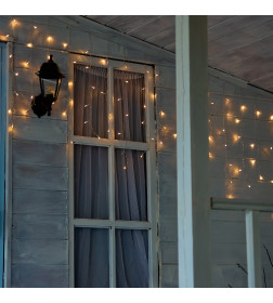 Бахрома светодиодная с эффектом мерцания, 10м. Соединяемая. 480 светодиодов Теплый белый свет ULD-B10008-480/TTK WARM WHITE IP44