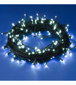 Гирлянда светодиодная, 20м. 200 светодиодов. Белый свет Провод зеленый ТМ Uniel ULD-S2000-200/DGA WHITE IP20