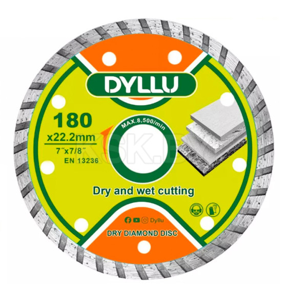 Диск алмазный 180х7,5х22,2 мм DYLLU DTDC3K04 (DTDC3K04) 