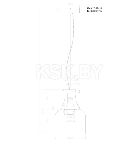 Светильник подвесной Divinare 1243/06 SP-15 (1243/06 SP-15) 