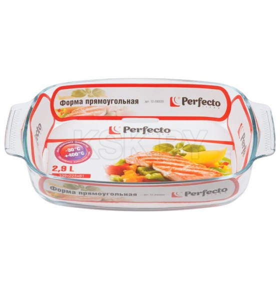 Форма из жаропрочного стекла, 2.9 л, прямоугольная, 339х225х61 см, PERFECTO LINEA (12-290020) 