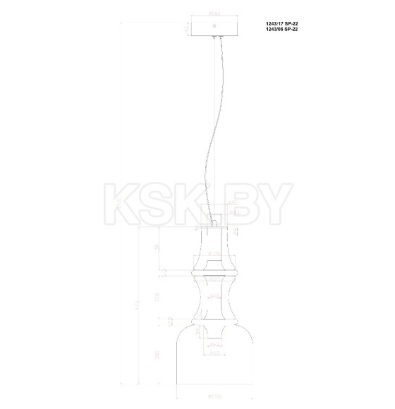 Светильник подвесной Divinare 1243/17 SP-22 (1243/17 SP-22) 