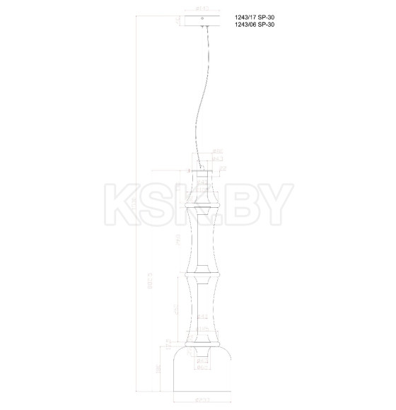 Светильник подвесной Divinare 1243/06 SP-30 (1243/06 SP-30) 