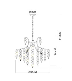 Светильник подвесной ARTE LAMP A4089LM-8AB