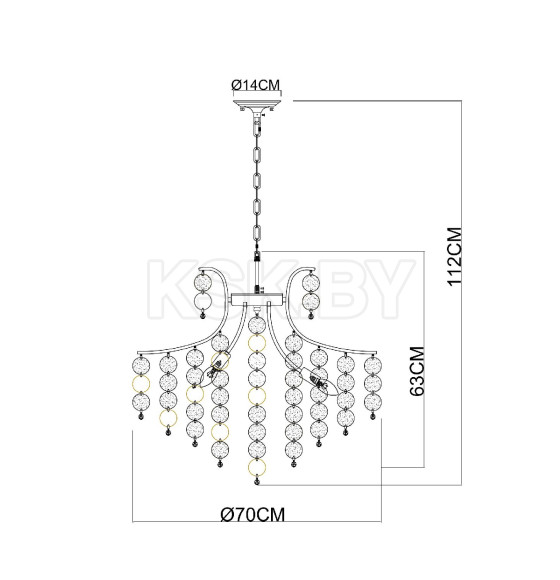 Светильник подвесной ARTE LAMP A4089LM-8AB (A4089LM-8AB) 