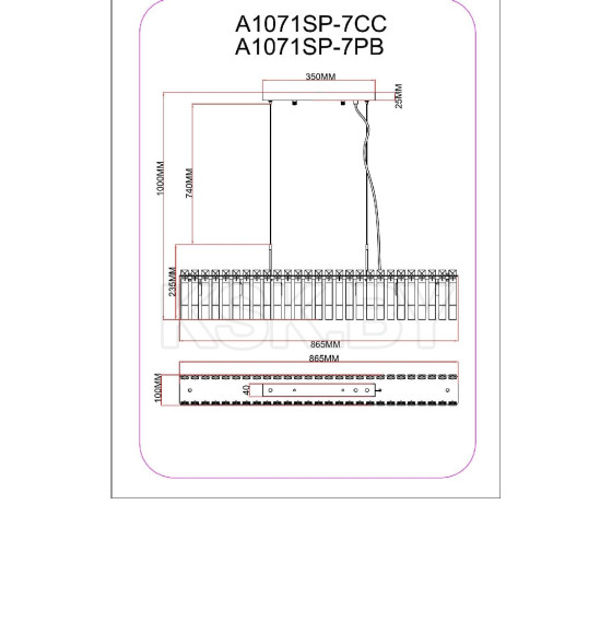 Светильник подвесной ARTE LAMP A1071SP-7PB (A1071SP-7PB) 