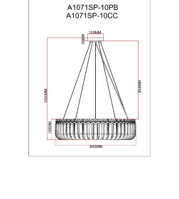 Светильник подвесной ARTE LAMP A1071SP-10PB