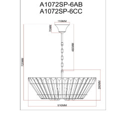 Светильник подвесной ARTE LAMP A1072SP-6AB