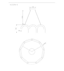 Светильник подвесной ARTE LAMP A3258LM-45BK