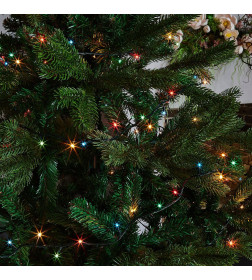 Гирлянда с контроллером, 25м. 500 миниламп накаливания Разноцветный свет Провод зеленый TM Uniel UDL-S2500-500/DGA MULTI IP20 MINI