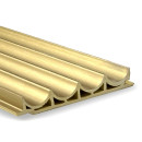 Бамбуковая панель Bonaparte Wave gold metal  2800х100х15  мм 