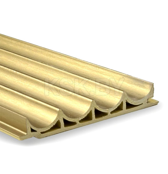 Бамбуковая панель Bonaparte Wave gold metal  2800х100х15  мм 