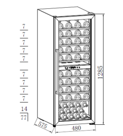 Винный шкаф Weissgauff WWC-77 DB DualZone